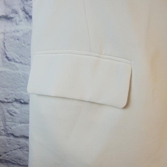 Tahari Long Notched Lapel Sleeveless Blazer Jacket Vest, XL, White - Picture 2 of 13